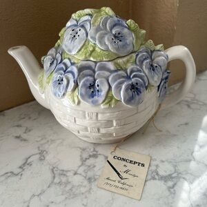 Floral Ceramic Teapot